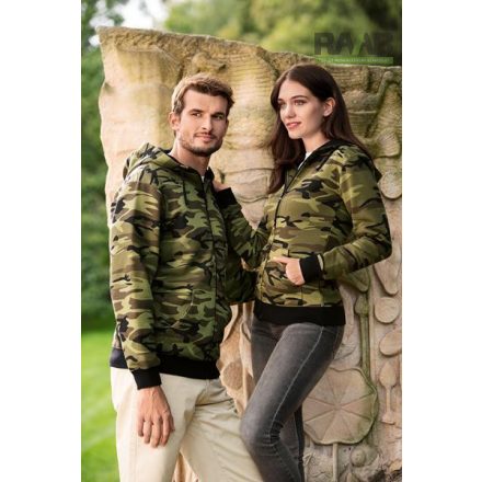 Camo zipper férfi felső 3XL méretben