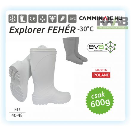 Explorer munkavédelmi csizma fehér