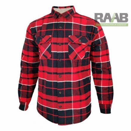 Bélelt favágóng - Vintage Overshirt S-3XL-ig - piros