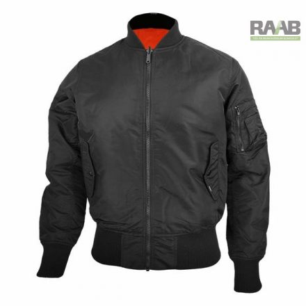 Basic kifordítható fekete/narancs bomber dzseki 3XL-5XL-ig