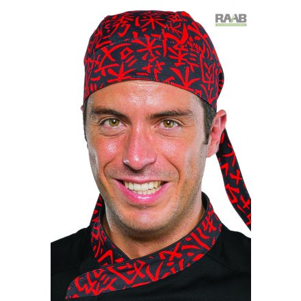 Sushi fekete/piros bandana