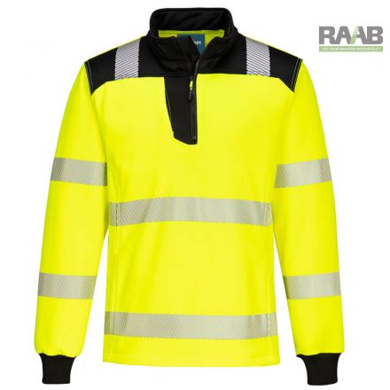 PW3 Hi-Vis 1/4 Zippzáras hosszú ujjú póló