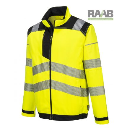 Hi-Vis kabát haránt csíkkal 