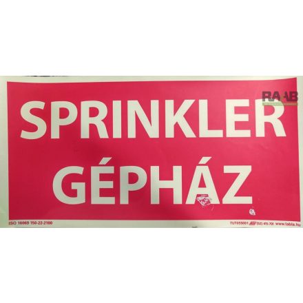 Spinkler gépház matrica