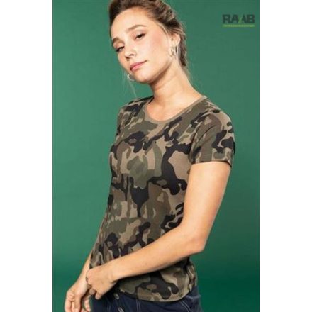 Camo Short-Sleeved terepmintás női póló