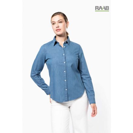 Chambray női farmer ing