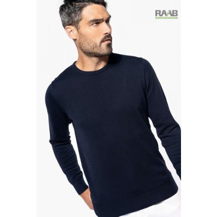 Crev Neck férfi üzleti pulóver fekete 4XL-es